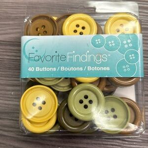Favorite Findings 40 buttons nature colors all new